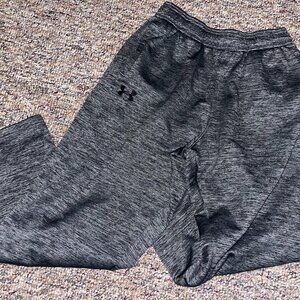 Under Armour Grey & Black Fleece Line Sweatpants Size L